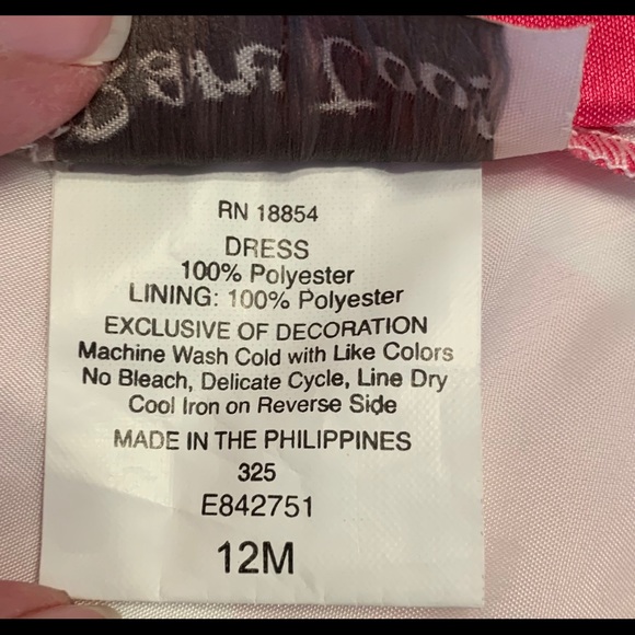 Rare Too! Polka Dotted Dress - size 12 months - Picture 3 of 5